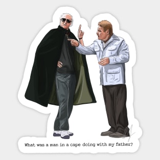 The Man in a Cape Sticker